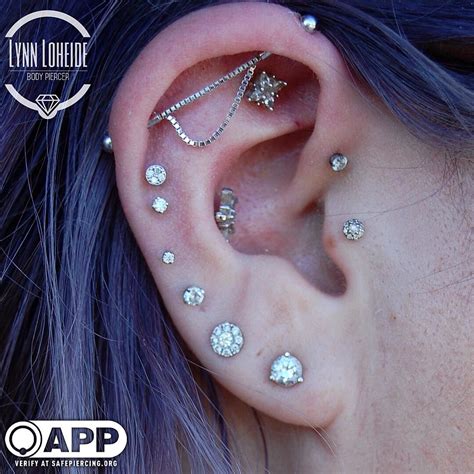 industrial piercing with chain|More.